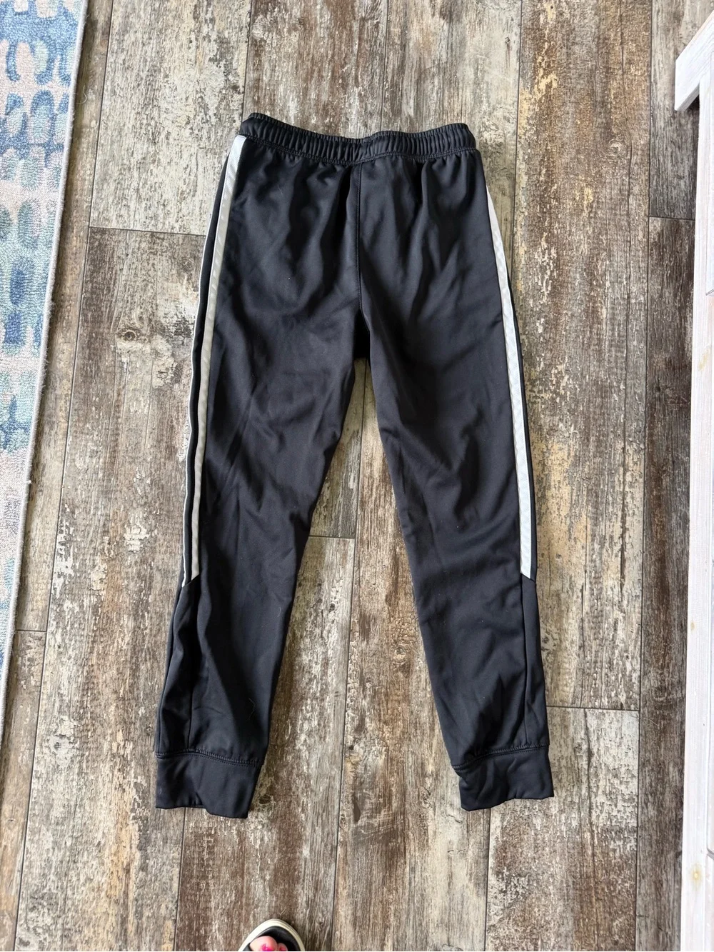 2 for $20 sale: Place Sport Black Athletic Track Pants with White Side Stripe -